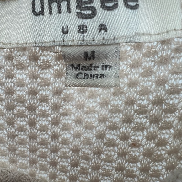 Umgee M waffle knit floral leopard ruffle flutter sleeve leopard casual boho - Picture 3 of 8